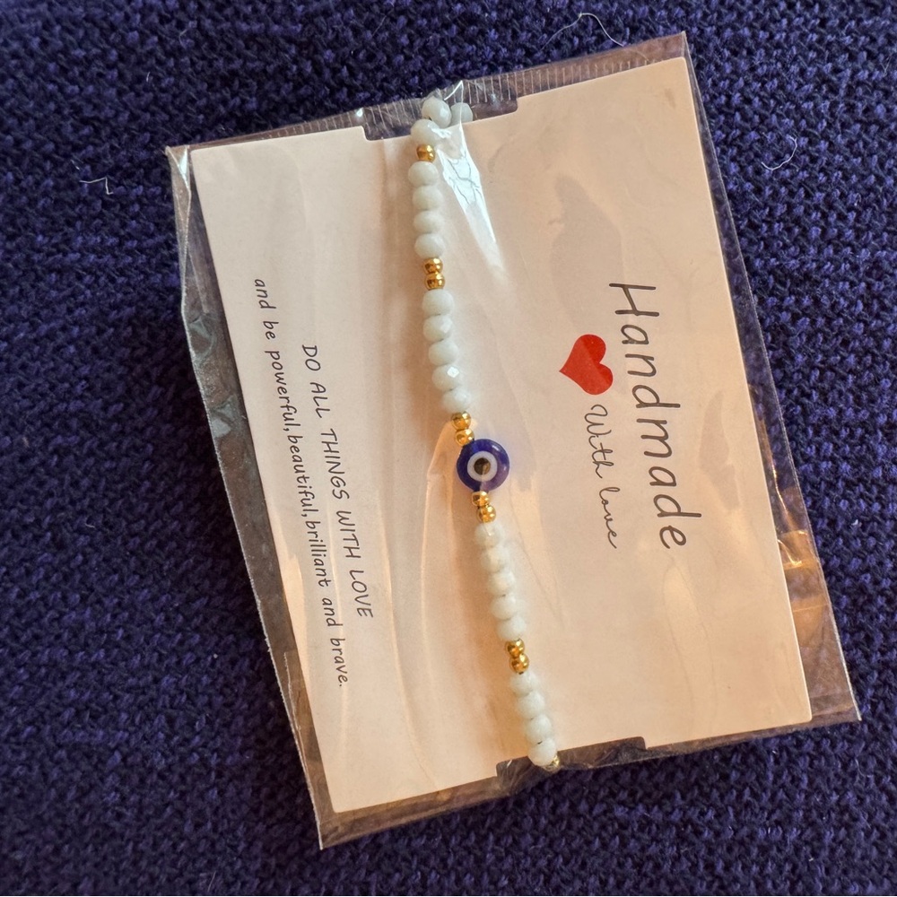 Handmade Evil Eye Beaded Bracelet